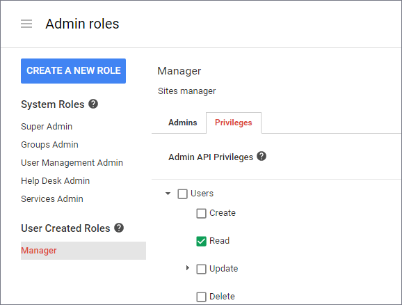 Google Apps Roles