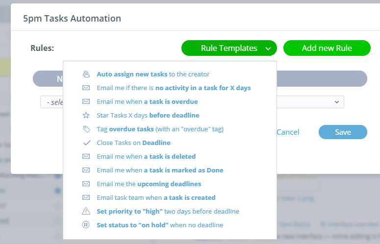 Rule Templates