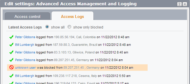 Access Logs